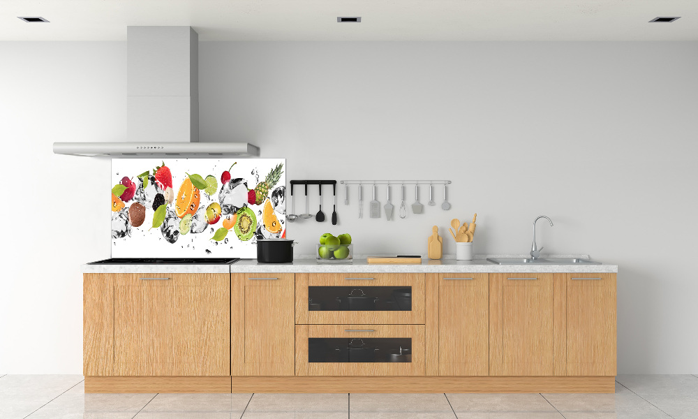 Kitchen splashback Fruit and water