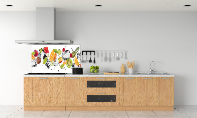 Kitchen splashback Fruit and water