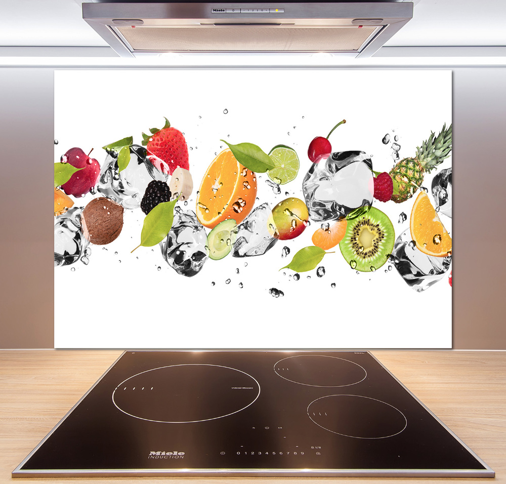 Kitchen splashback Fruit and water