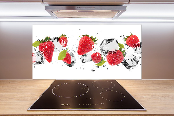 Kitchen splashback Strawberries and water