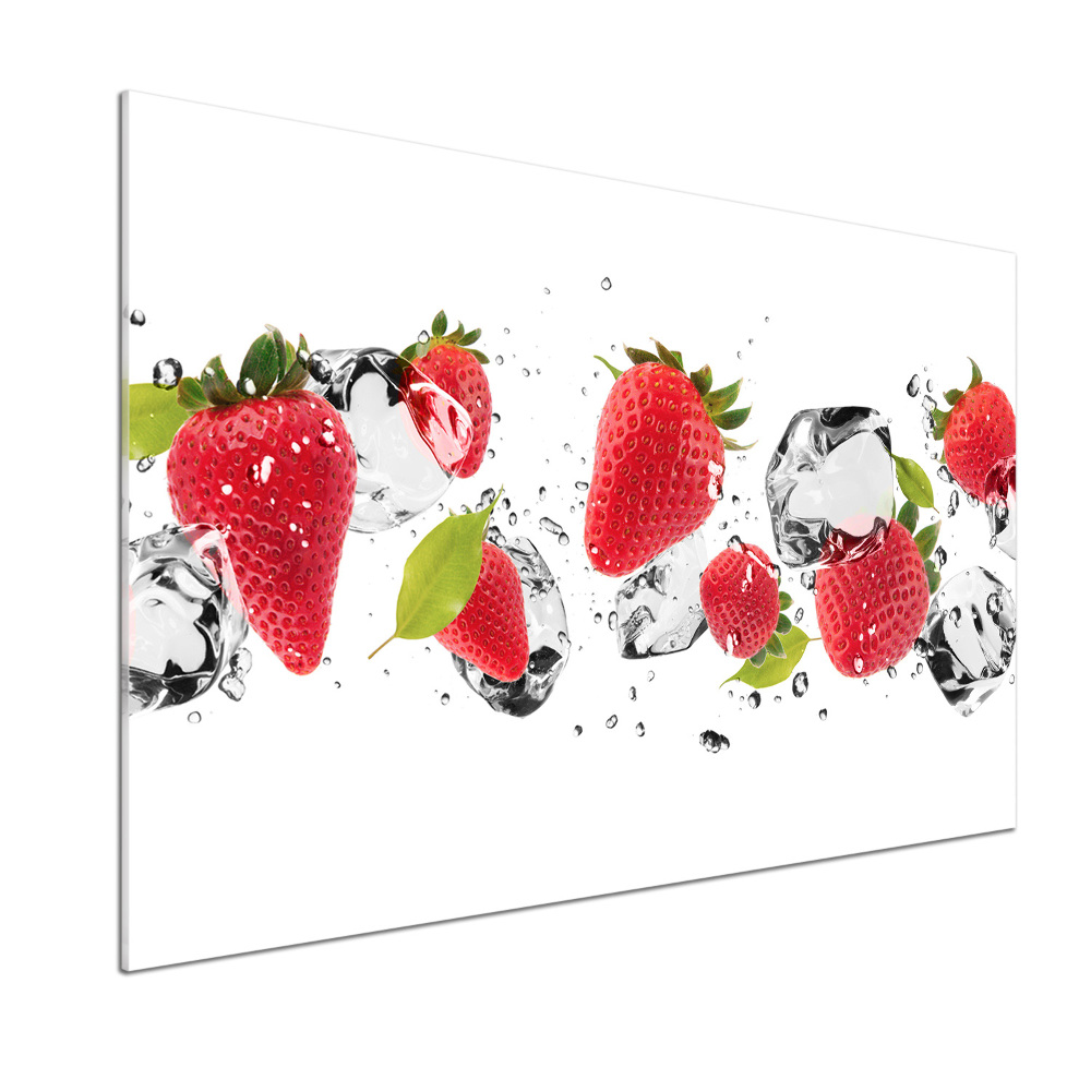 Kitchen splashback Strawberries and water