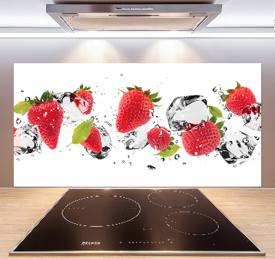 Kitchen splashback Strawberries and water