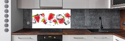 Kitchen splashback Strawberries and water