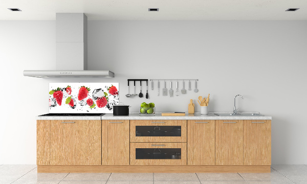 Kitchen splashback Strawberries and water