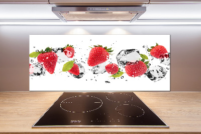 Kitchen splashback Strawberries and water