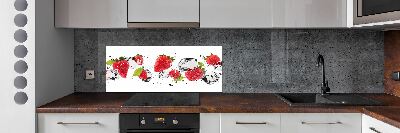 Kitchen splashback Strawberries and water