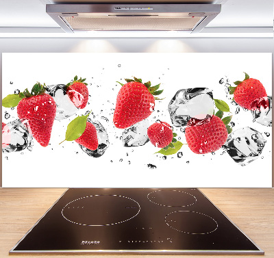 Kitchen splashback Strawberries and water