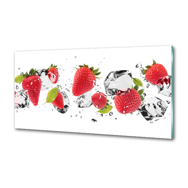 Kitchen splashback Strawberries and water