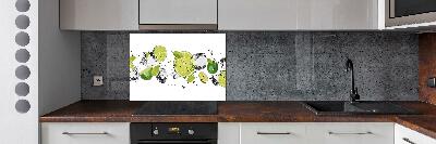 Glass splashback Lime and water