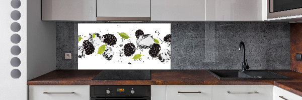 Kitchen splashback Cherries and water