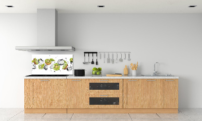 Kitchen splashback panel Kiwi and water