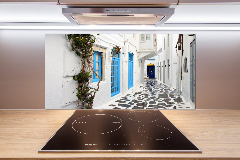 Cooker splashback Greek streets