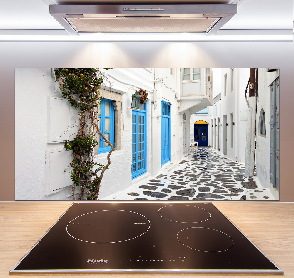 Cooker splashback Greek streets