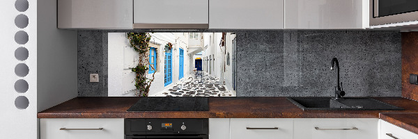 Cooker splashback Greek streets