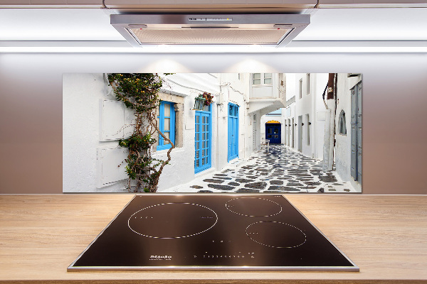 Cooker splashback Greek streets