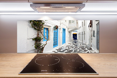 Cooker splashback Greek streets