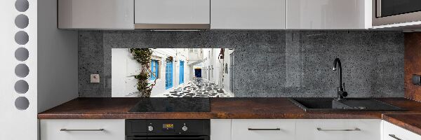 Cooker splashback Greek streets