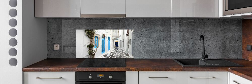 Cooker splashback Greek streets