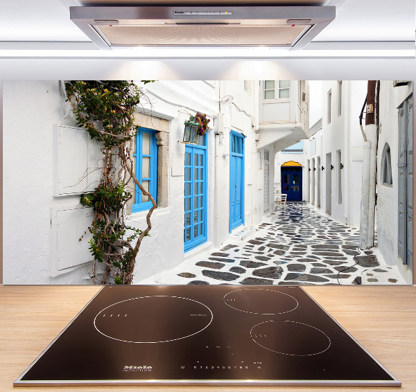 Cooker splashback Greek streets