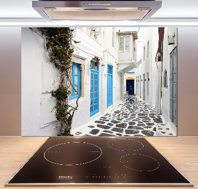 Cooker splashback Greek streets