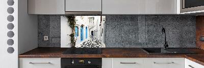 Cooker splashback Greek streets