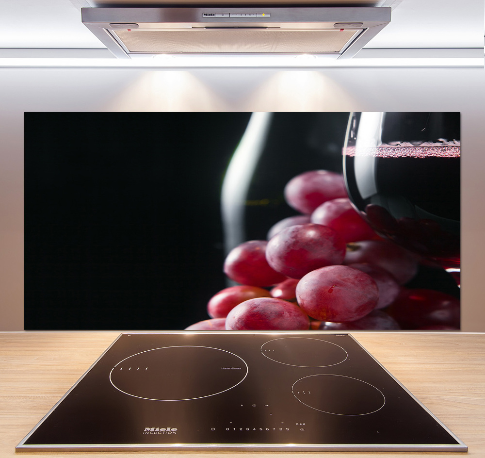 Kitchen splashback Grapes and wine