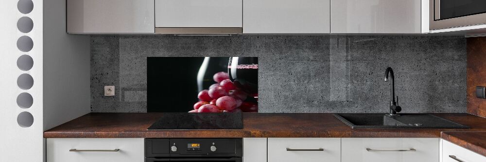 Kitchen splashback Grapes and wine