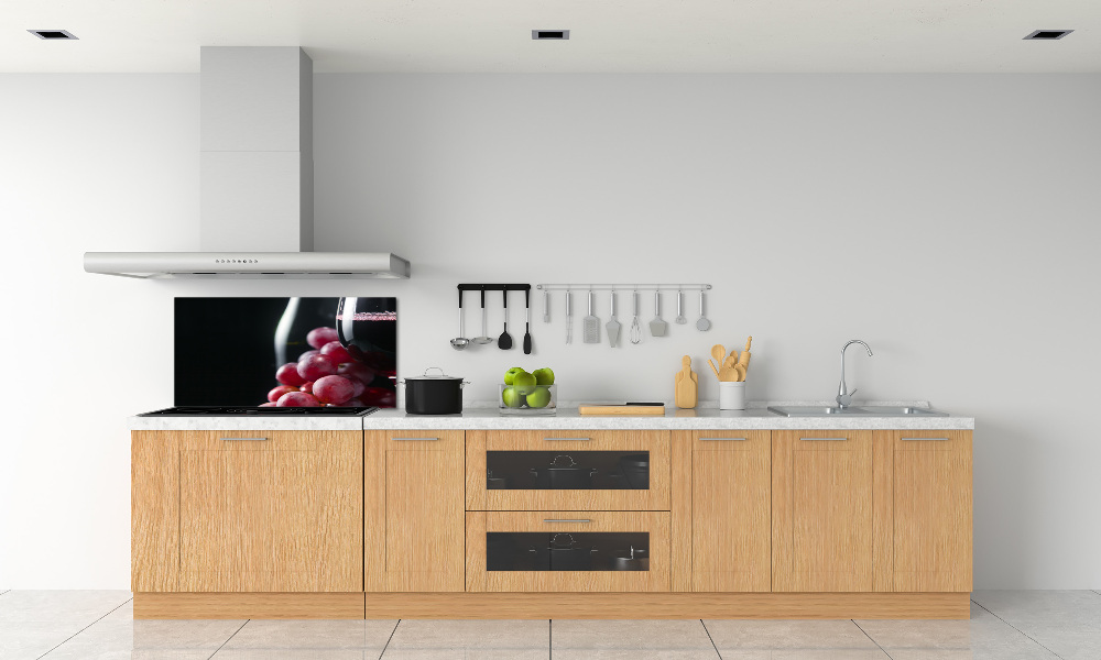 Kitchen splashback Grapes and wine