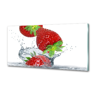 Kitchen splashback Strawberries and water