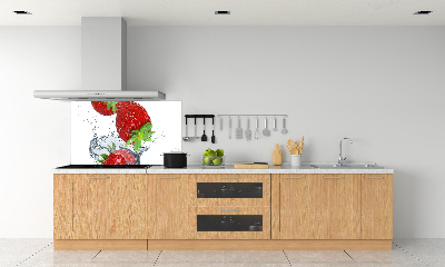 Kitchen splashback Strawberries and water