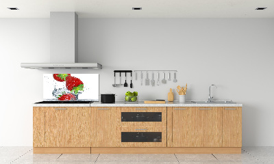 Kitchen splashback Strawberries and water