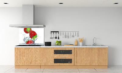 Kitchen splashback Strawberries and water