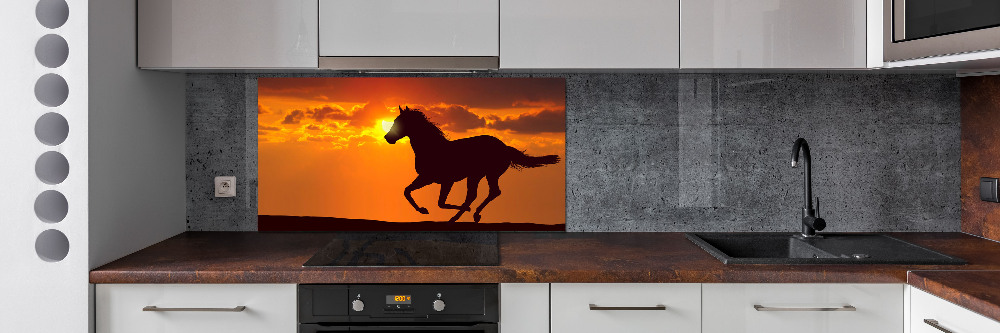 Cooker splashback Sunset horse