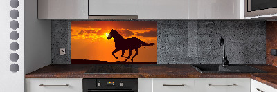 Cooker splashback Sunset horse