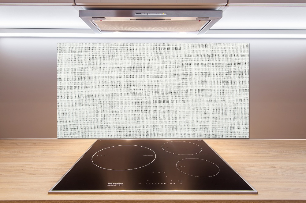 Cooker splashback Linen white canvas