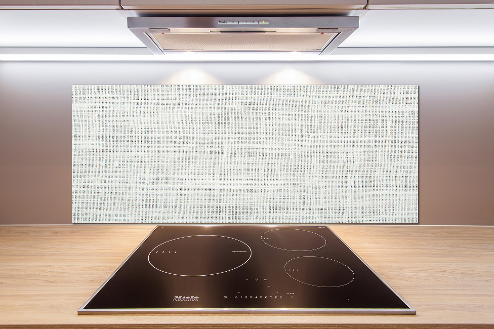 Cooker splashback Linen white canvas