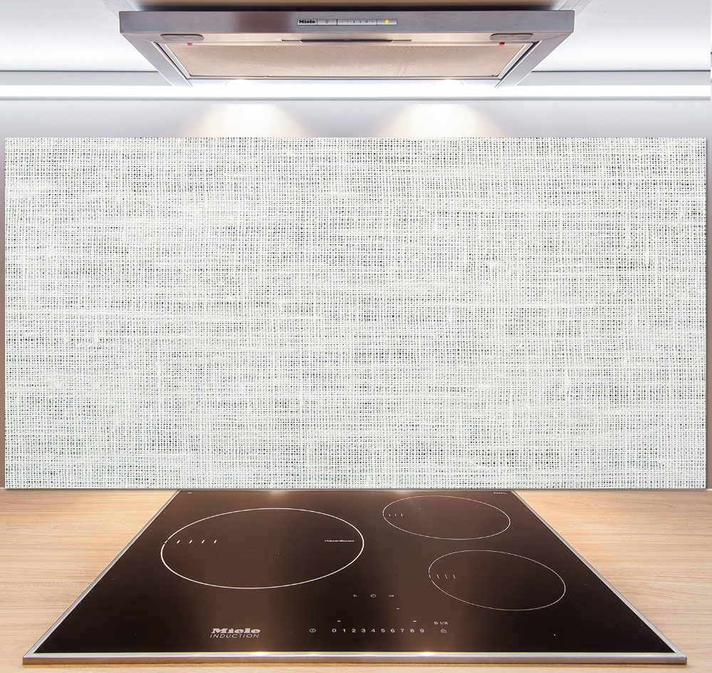 Cooker splashback Linen white canvas