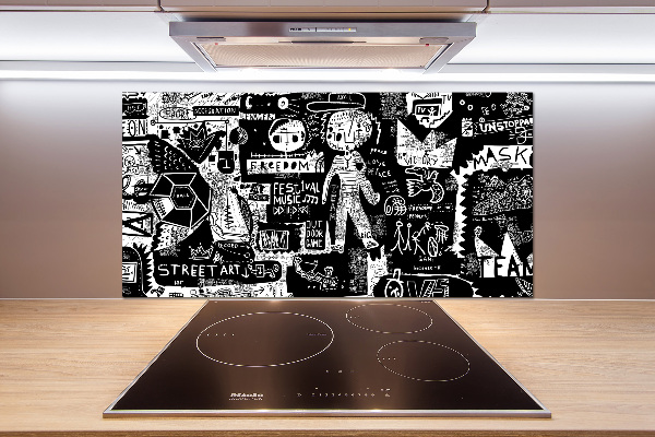 Kitchen splashback Graffiti