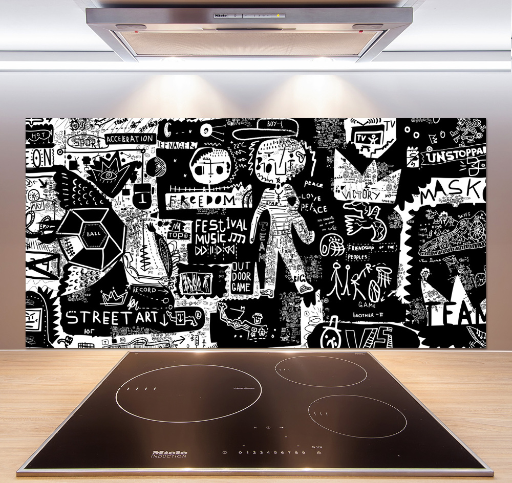 Kitchen splashback Graffiti