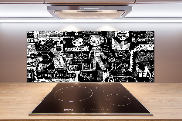 Kitchen splashback Graffiti