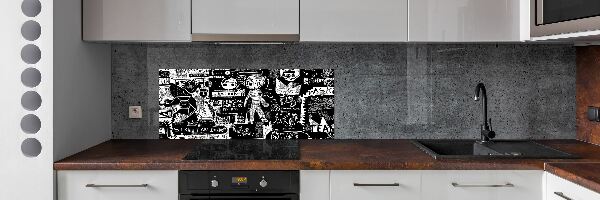 Kitchen splashback Graffiti