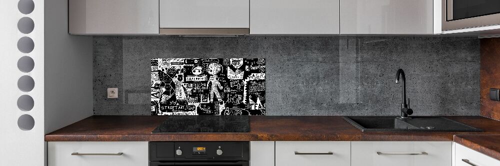 Kitchen splashback Graffiti