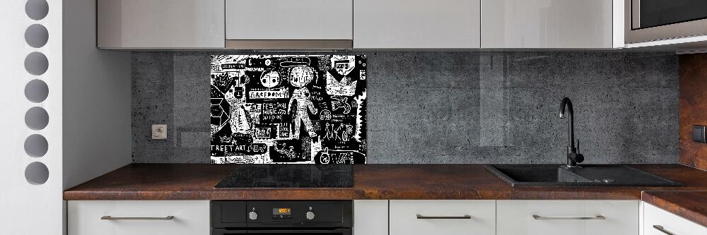 Kitchen splashback Graffiti