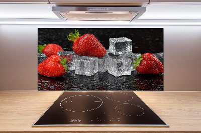 Kitchen splashback Ice strawberries