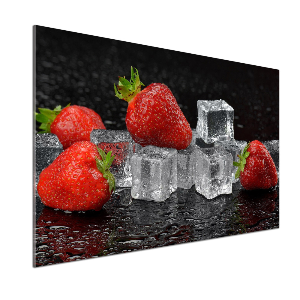 Kitchen splashback Ice strawberries