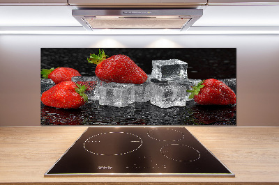 Kitchen splashback Ice strawberries