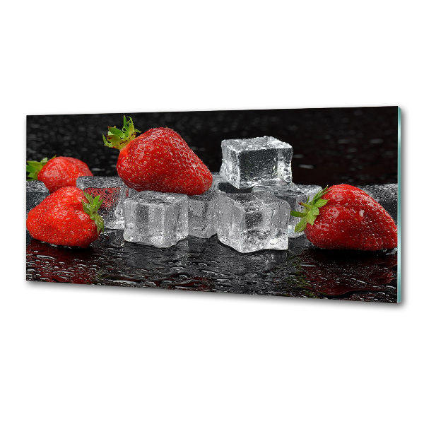 Kitchen splashback Ice strawberries