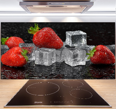 Kitchen splashback Ice strawberries