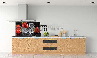 Kitchen splashback Ice strawberries