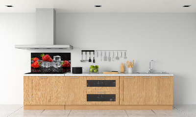 Kitchen splashback Ice strawberries